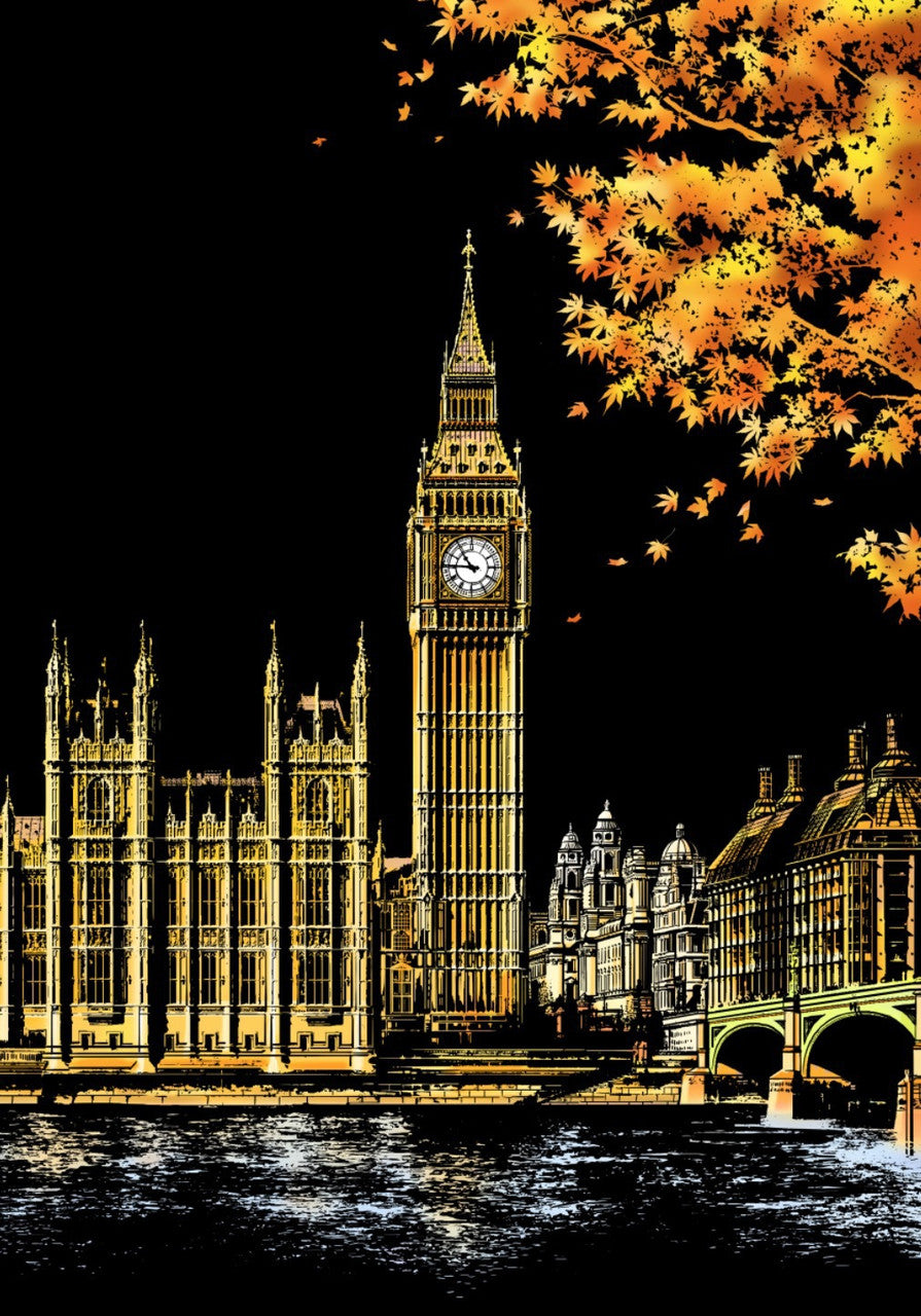 London big ben scratch drawing