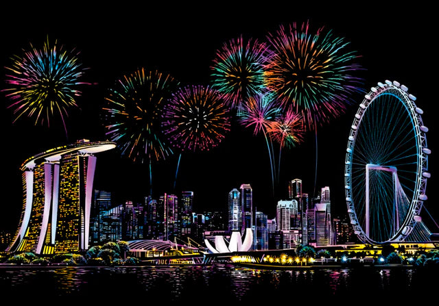 Singapore scratch drawing