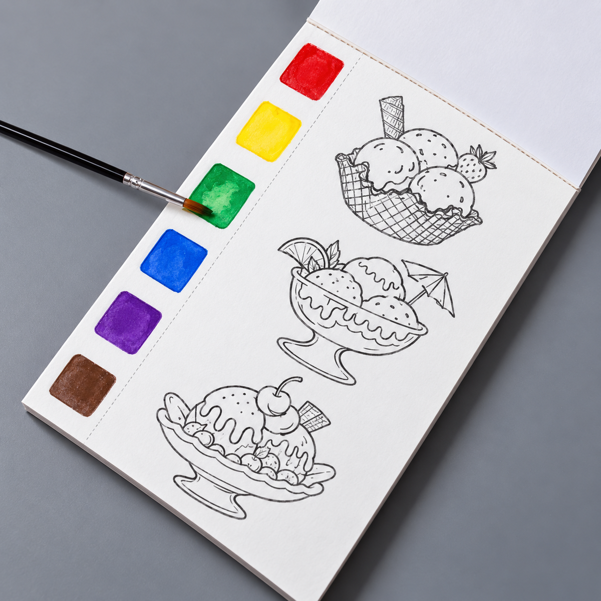 Watercolor paint pad(food plant)