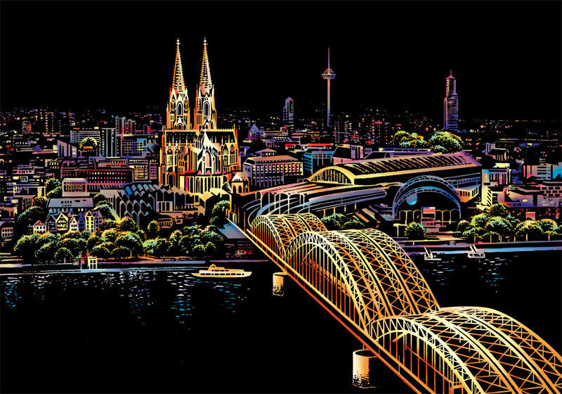 Cologne Cathedral Scratch Drawing