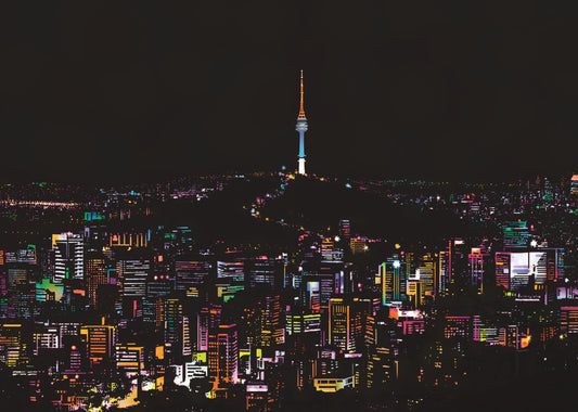 Seoul Skyline scratch drawing