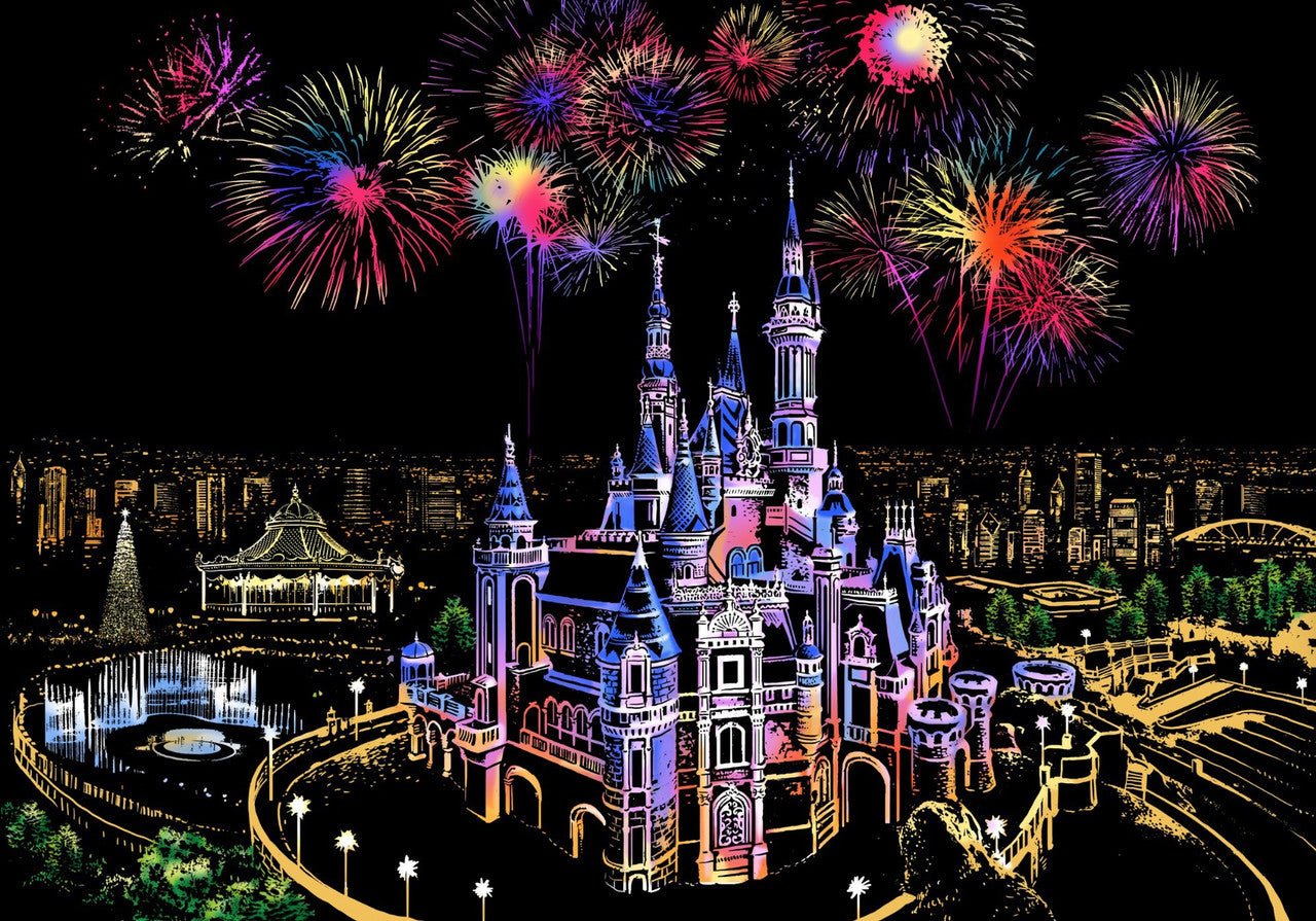 Dream castle scratch drawing
