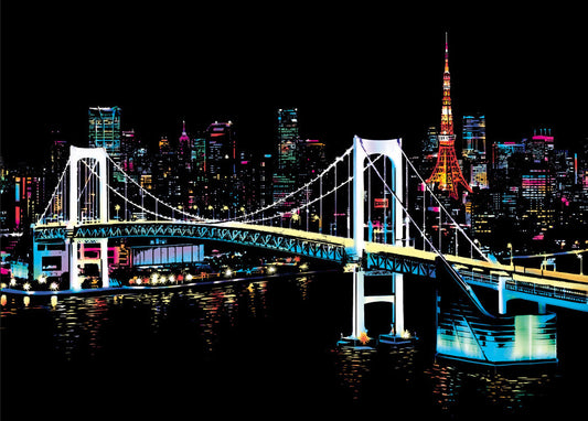 Tokyo tower scratch drawing